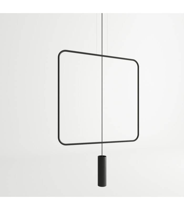 Modern Wire Frame Pendant Light Black GU10-1