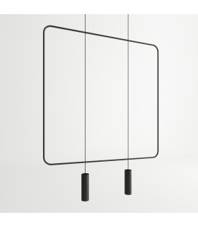 Modern Wire Frame Pendant Light Black GU10-1