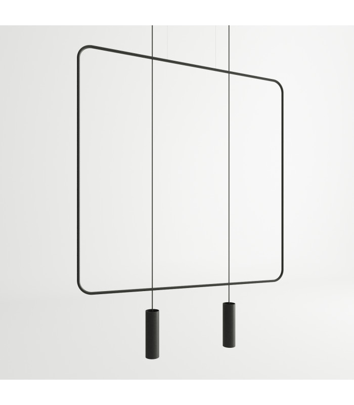 Modern Wire Frame Pendant Light Black GU10-1