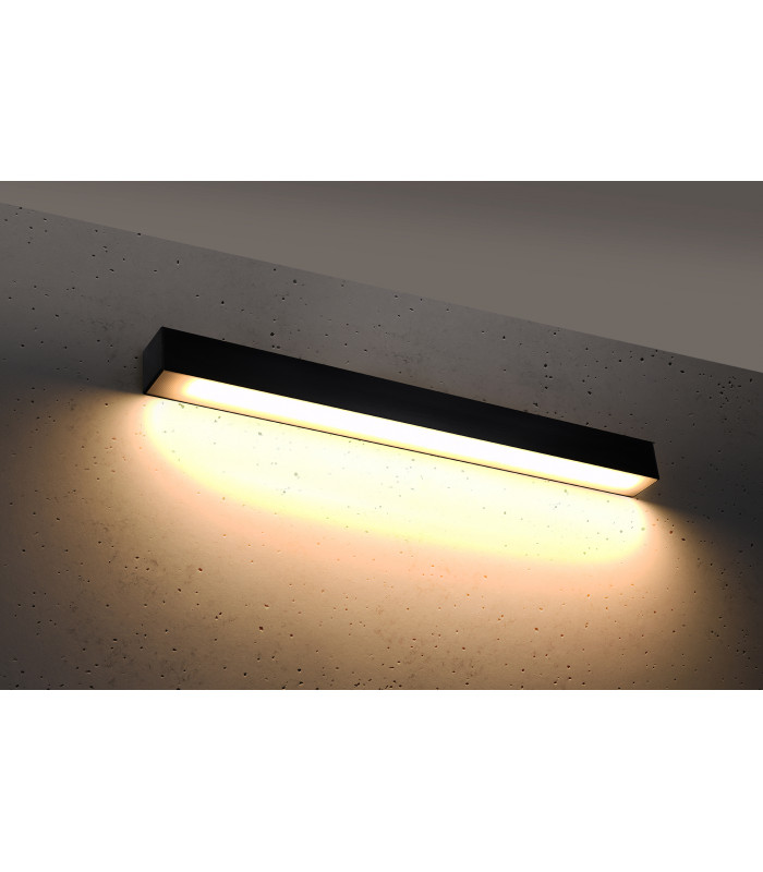 Integrated LED Flush Linear Wall Lights  Black-2