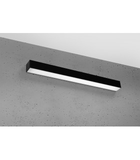 Integrated LED Flush Wall Lights Black 65cm 4000K -1