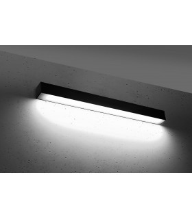 Integrated LED Flush Wall Lights Black 65cm 4000K -2