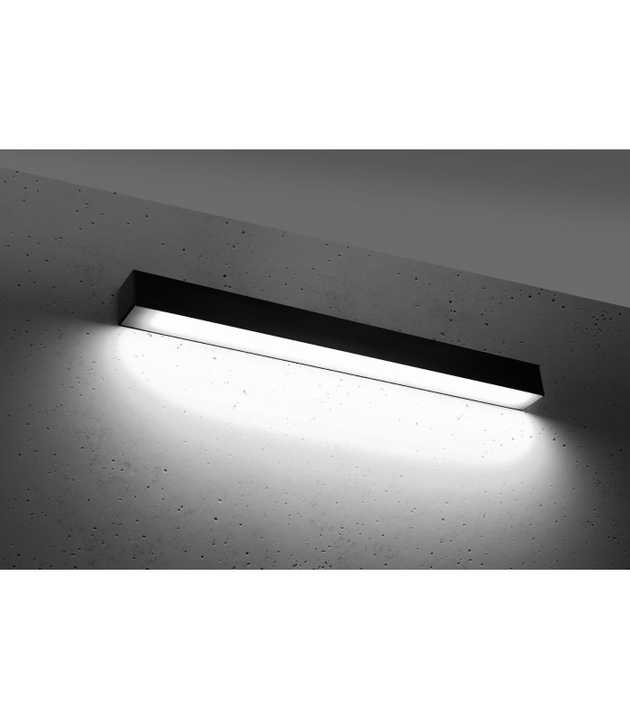 Integrated LED Flush Wall Lights Black 65cm 4000K -2