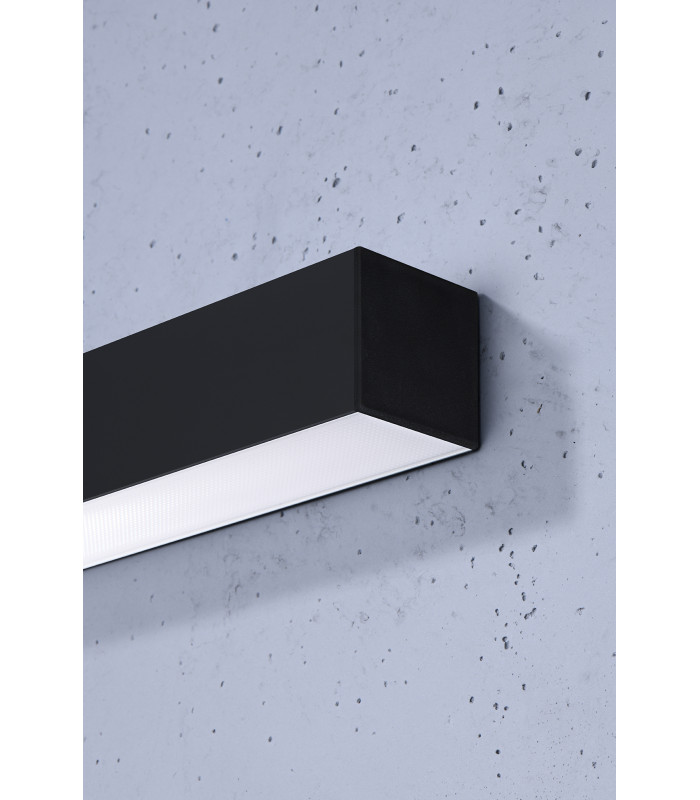 Integrated LED Flush Wall Lights Black 65cm 4000K -3