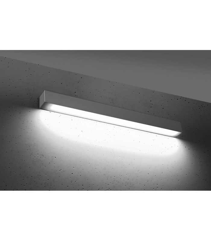 Integrated LED Flush Wall Lights Grey 65cm 4000K -2