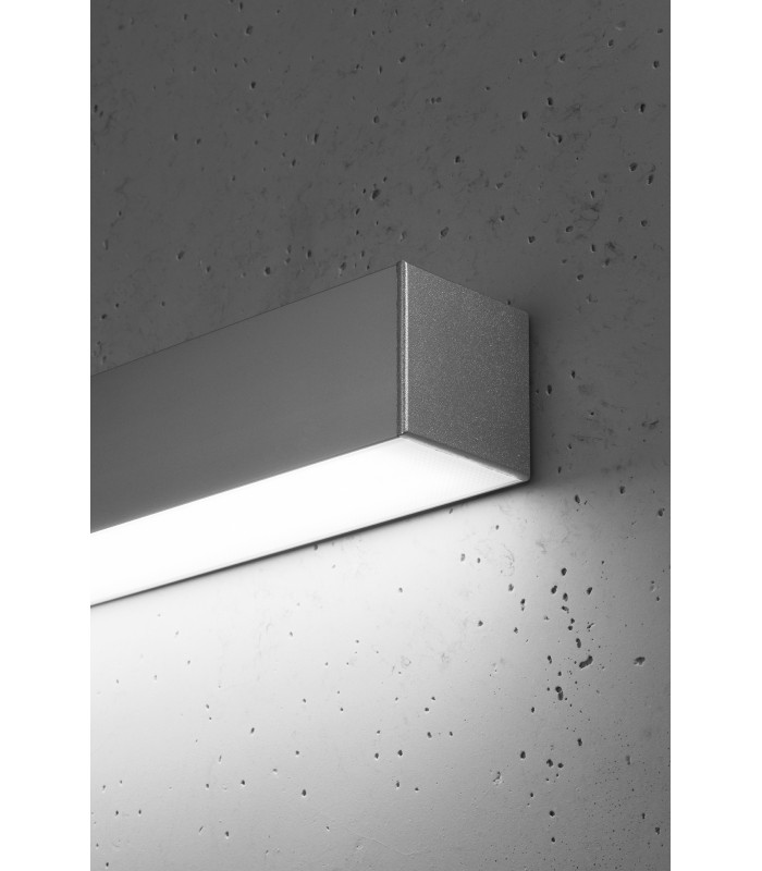 Integrated LED Flush Wall Lights Grey 65cm 4000K -4