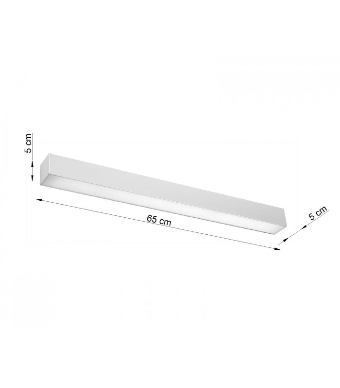 Integrated LED Flush Wall Lights Grey 65cm 4000K -5