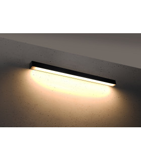 Integrated LED Flush Wall Lights Black 95cm 3000K -2