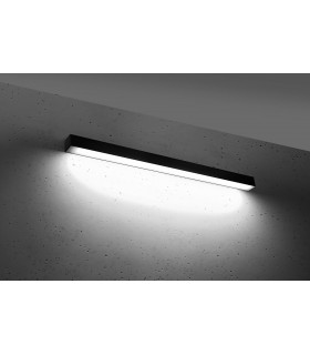 Integrated LED Flush Wall Lights Black 95cm 4000K -2