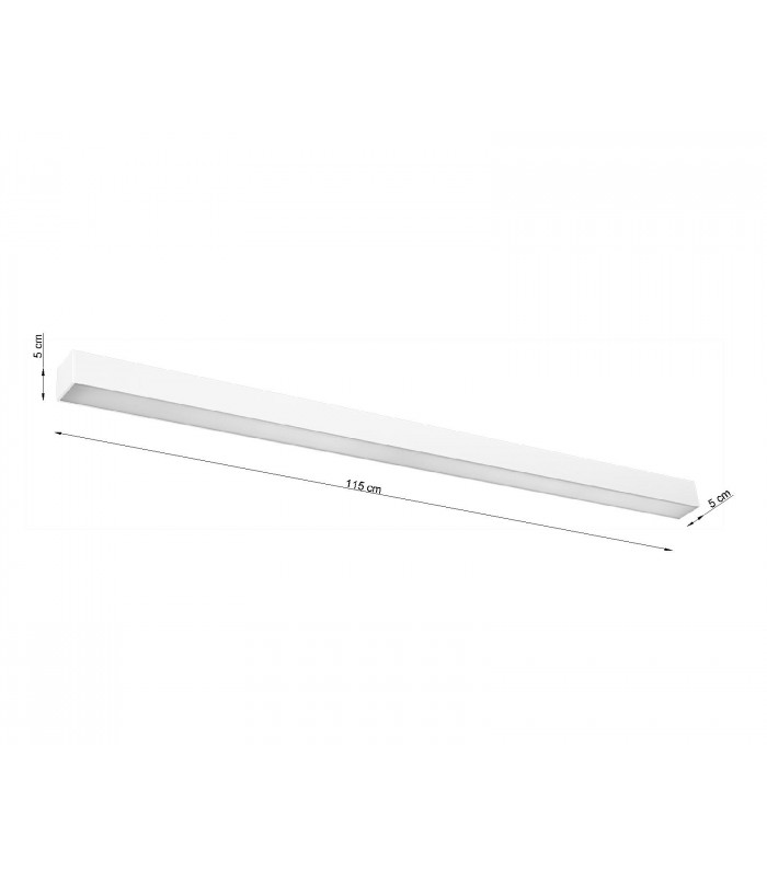 Integrated LED Flush Wall Lights White 115cm 4000K -5