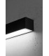 Integrated LED Flush Wall Lights Black 115cm 4000K -4