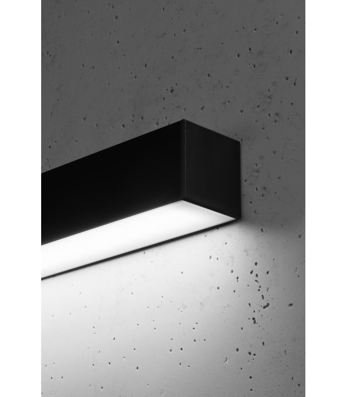 Integrated LED Flush Wall Lights Black 115cm 4000K -4