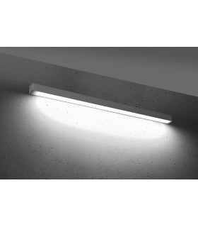 Integrated LED Flush Wall Lights Grey 115cm 4000K -2
