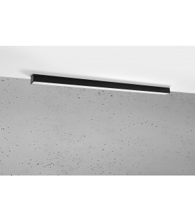 Integrated LED Flush Wall Lights Black 115cm 3000K -1
