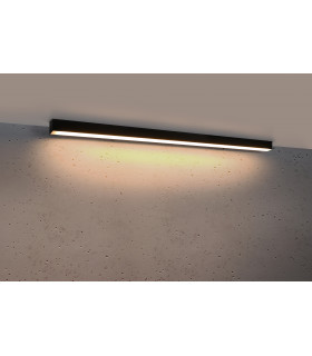 Integrated LED Flush Wall Lights Black 115cm 3000K -2