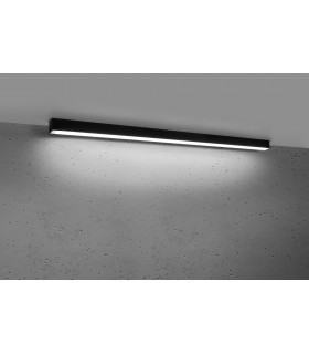 Integrated LED Flush Wall Lights Black 115cm 4000K -2