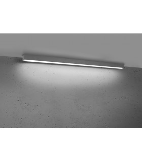 Integrated LED Flush Wall Lights Grey 115cm 4000K -2