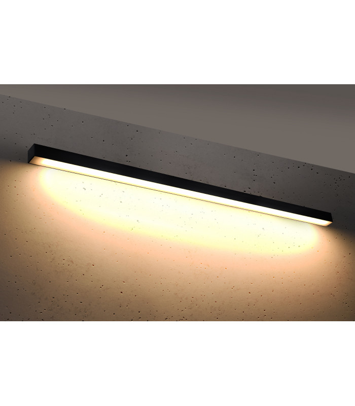 Integrated LED Flush Wall Lights Black 145cm 3000K -2