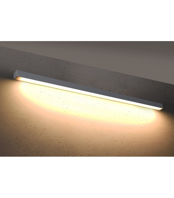 Integrated LED Flush Wall Lights Grey 145cm 3000K -2