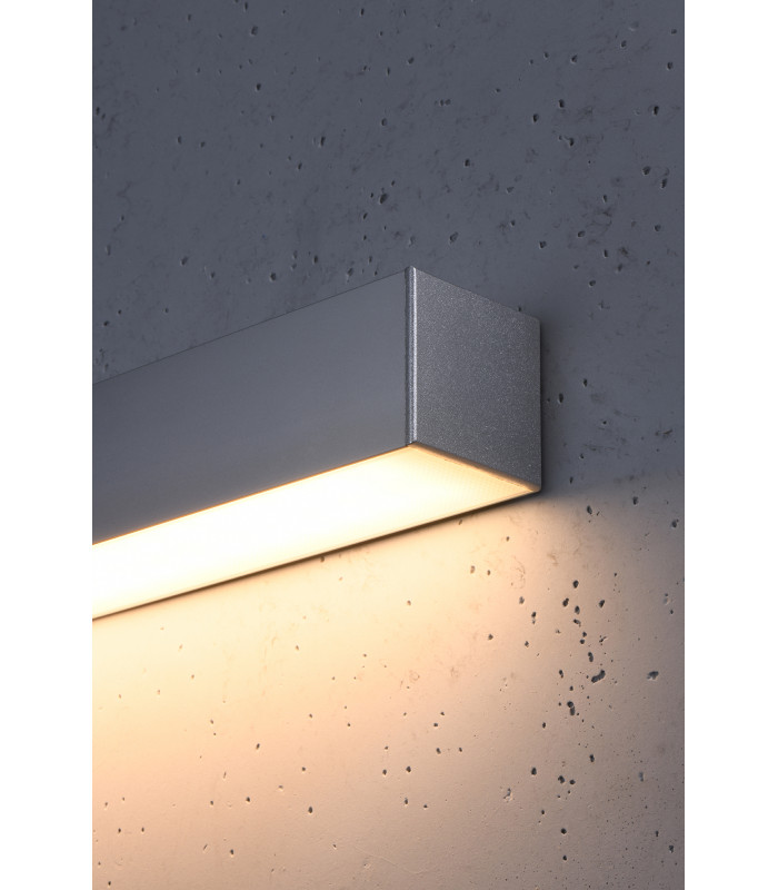 Integrated LED Flush Wall Lights Grey 145cm 3000K -4
