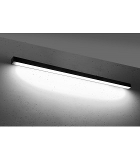 Integrated LED Flush Wall Lights Black 145cm 4000K -2