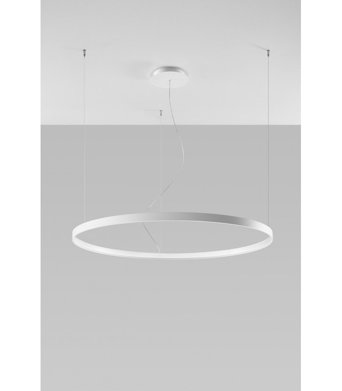 Integrated LED Circular Pendant Light White 110cm 3000K -1