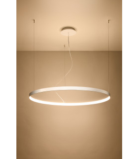 Integrated LED Circular Pendant Light White 110cm 3000K -2