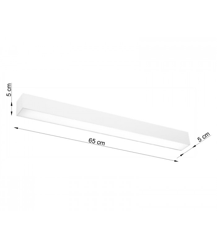 Integrated LED  65cm Linear Flush Light White 3000K-5