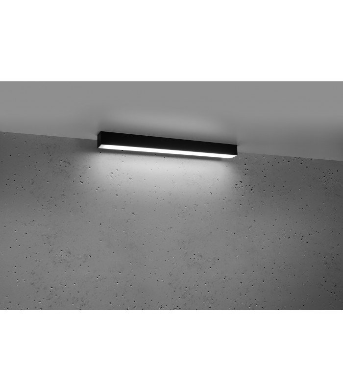 Integrated LED  65cm Linear Flush Light Black 4000K-2