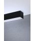 Integrated LED  65cm Linear Flush Light Black 4000K-3