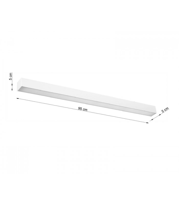 Integrated LED  95cm Linear Flush Light White 4000K-5