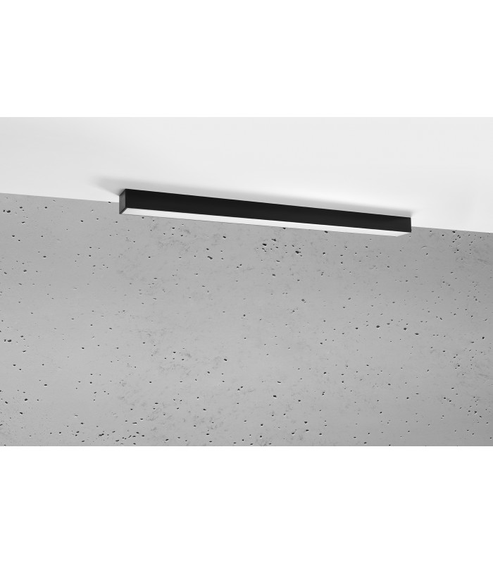 Integrated LED  95cm Linear Flush Light Black 4000K-1