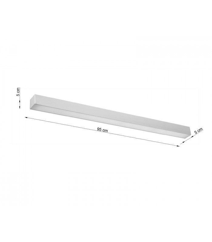 Integrated LED  145cm Linear Flush Light Grey 4000K-5