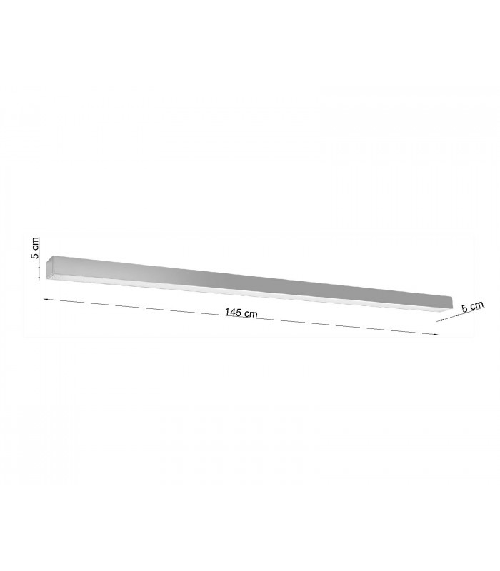 Integrated LED  145cm Linear Flush Light Grey 3000K-5