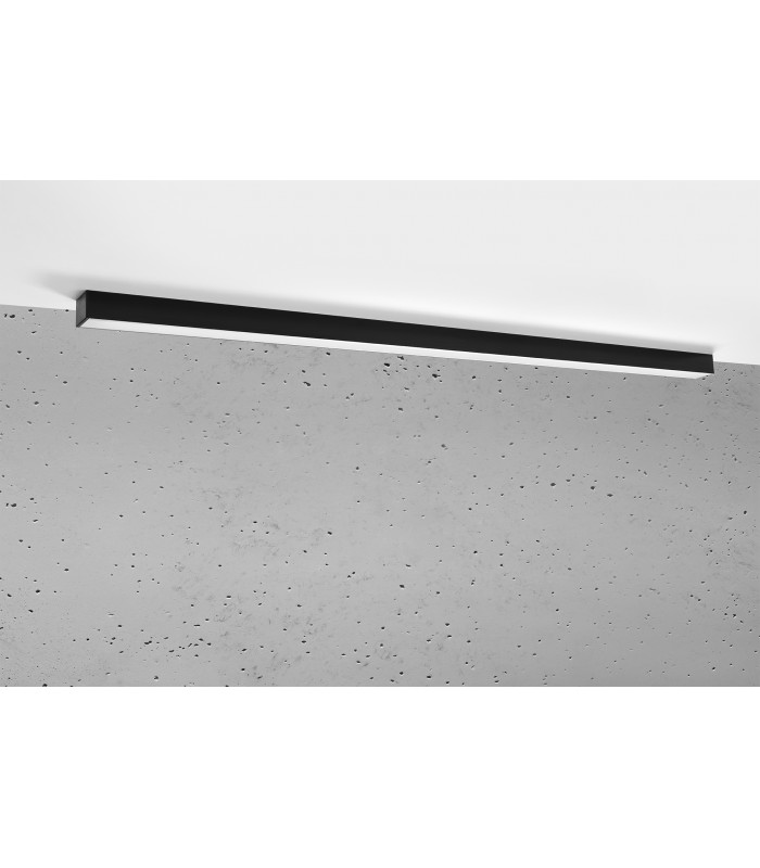Integrated LED  145cm Linear Flush Light Black 4000K-1