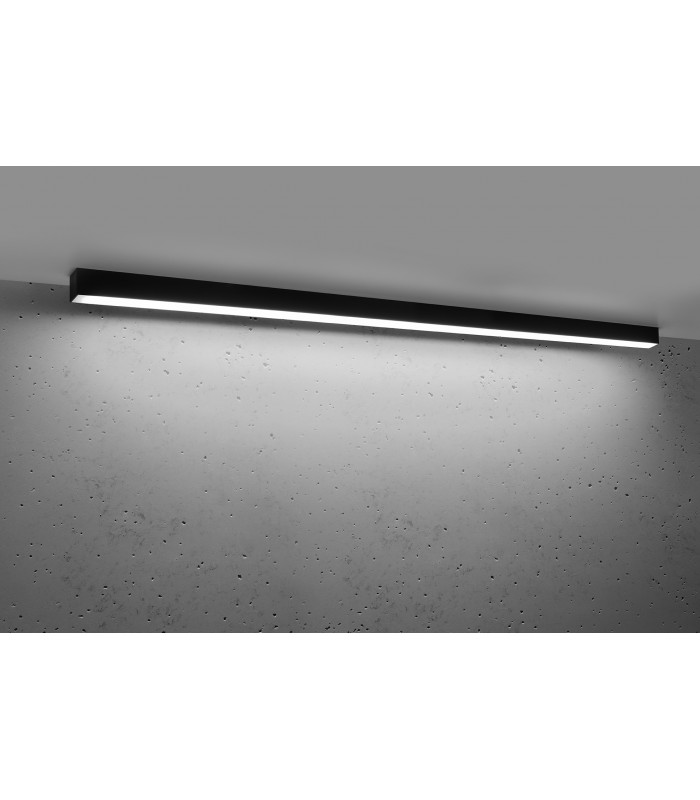Integrated LED  145cm Linear Flush Light Black 4000K-2