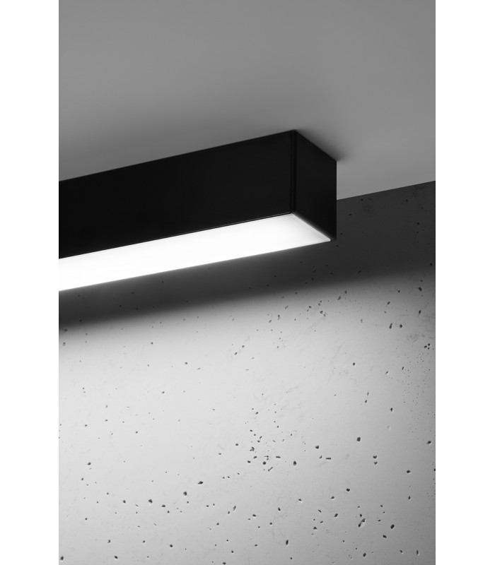 Integrated LED  145cm Linear Flush Light Black 4000K-4