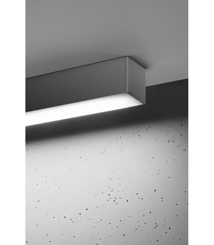 Integrated LED  65cm Linear Flush Light Grey 4000K-4