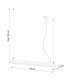 Integrated LED  65cm Linear Straight Bar Pendant Light White 3000K