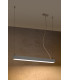 Integrated LED  65cm Linear Straight Bar Pendant Light Grey 3000K-2