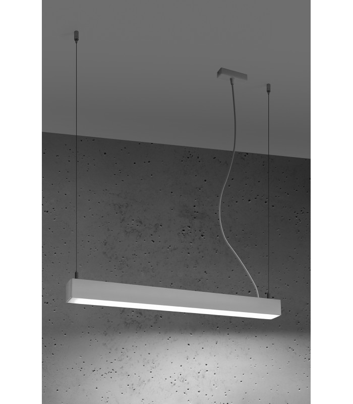 Integrated LED  65cm Linear Straight Bar Pendant Light White 4000K-2