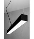 Integrated LED  65cm Linear Straight Bar Pendant Light Black 4000K-6