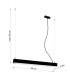 Integrated LED  65cm Linear Straight Bar Pendant Light Black 4000K