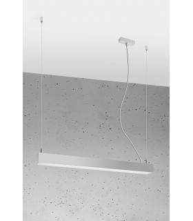 Integrated LED  95cm Linear Straight Bar Pendant Light Grey 4000K-1