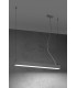 Integrated LED  95cm Linear Straight Bar Pendant Light Grey 4000K-2