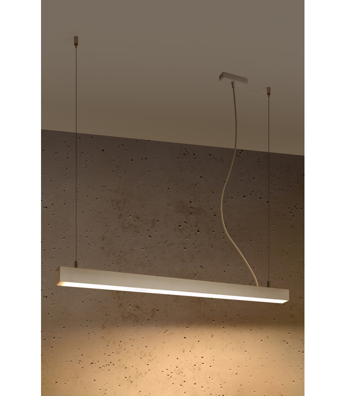 Integrated LED  95cm Linear Straight Bar Pendant Light White 3000K-2