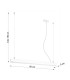Integrated LED  95cm Linear Straight Bar Pendant Light White 3000K