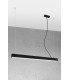 Integrated LED  95cm Linear Straight Bar Pendant Light Black 3000K-1