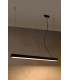 Integrated LED  95cm Linear Straight Bar Pendant Light Black 3000K-2