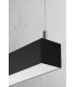 Integrated LED  95cm Linear Straight Bar Pendant Light Black 3000K-3